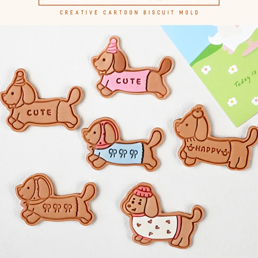 쿠키 몰드 스탬프 만화 소시지 강아지 쿠키 커터 비스킷 - Baking Kitchen Diy 리뷰 및 가격
