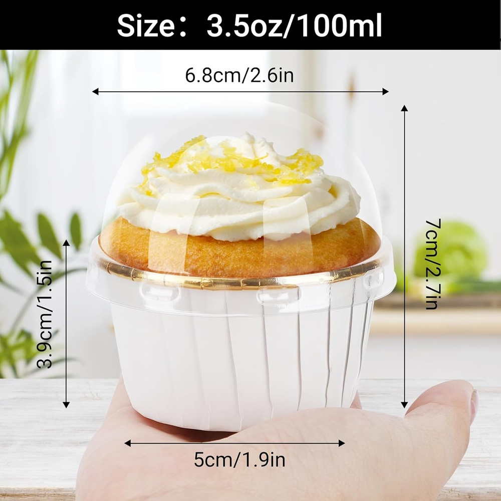 50개 머핀 컵 종이 컵케이크 래퍼 베이킹 컵 케이스  - Baking Kitchen Diy 리뷰 및 가격