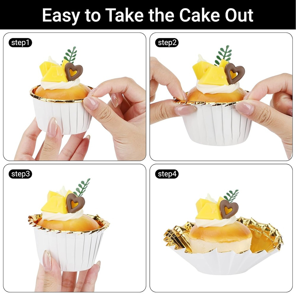 50개 머핀 컵 종이 컵케이크 래퍼 베이킹 컵 케이스  - Baking Kitchen Diy 리뷰 및 가격