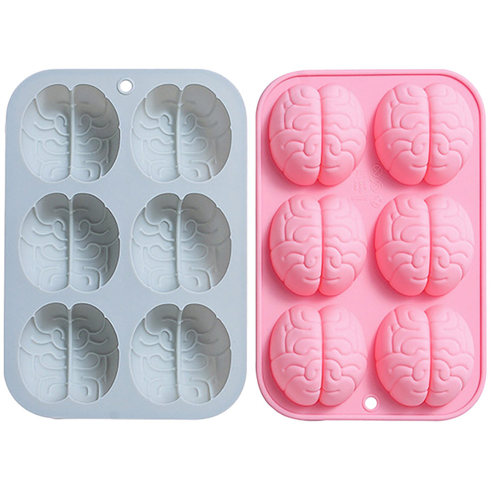 2Pcs 실리콘 브레인 몰드 초콜릿 유연한 캔디 베이킹 - Baking Kitchen Diy 리뷰 및 가격