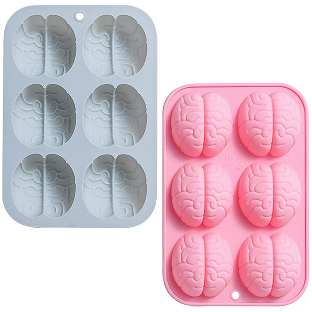 2Pcs 실리콘 브레인 몰드 초콜릿 유연한 캔디 베이킹 - Baking Kitchen Diy 리뷰 및 가격