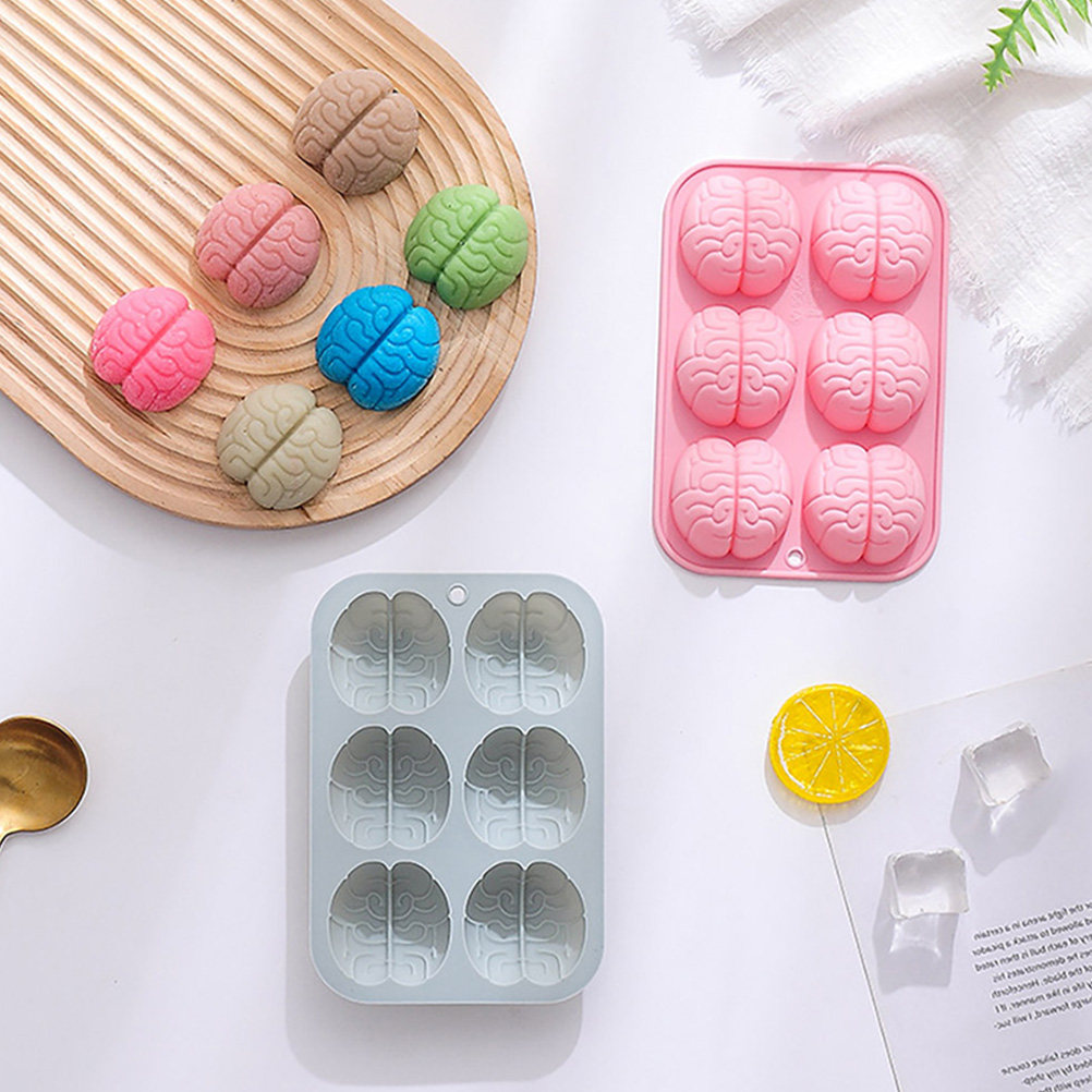 2Pcs 실리콘 브레인 몰드 초콜릿 유연한 캔디 베이킹 - Baking Kitchen Diy 리뷰 및 가격