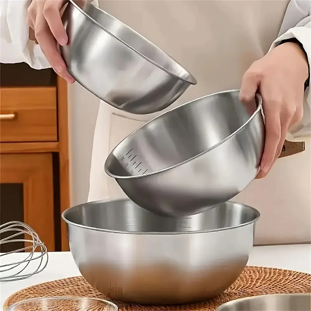 1-3개 스테인리스 스틸 볼 세트(계량 눈금 포함) - - Baking Kitchen Set 리뷰 및 가격