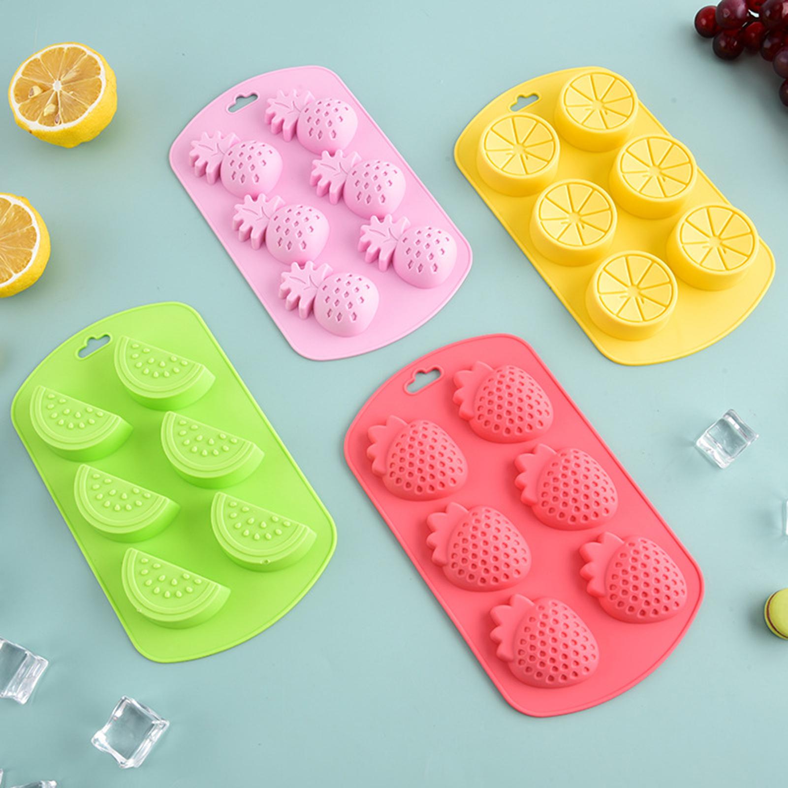 6구 과일 모양 실리콘 캔디 몰드 논스틱 재사용 가능  - Baking Kitchen Diy 리뷰 및 가격