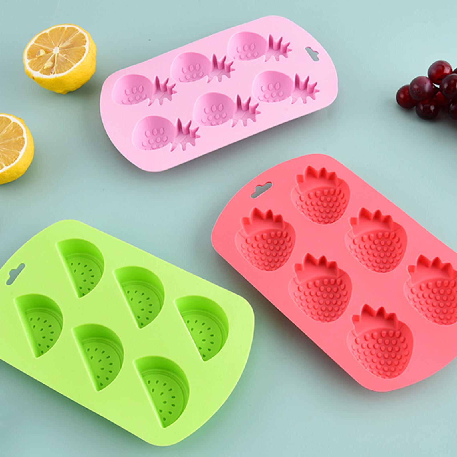 6구 과일 모양 실리콘 캔디 몰드 논스틱 재사용 가능  - Baking Kitchen Diy 리뷰 및 가격