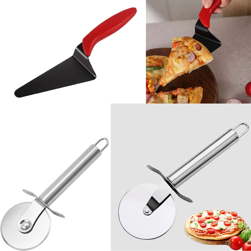 스테인레스 스틸 피자 커터 휠 및 케이크 서버 세트,  - Kitchen Baking Set 리뷰 및 가격