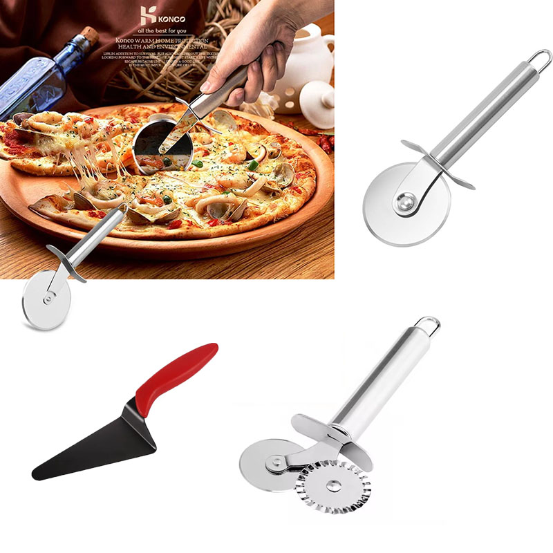 스테인레스 스틸 피자 커터 휠 및 케이크 서버 세트,  - Kitchen Baking Set 리뷰 및 가격