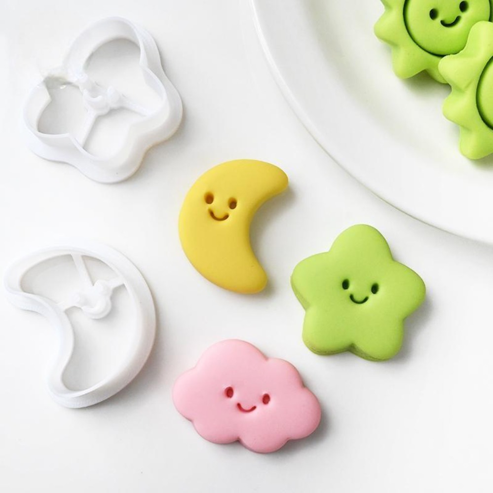 쿠키 커터 달 별 태양 쿠키 몰드 3D 케이크 퐁당 커 - Baking Kitchen Diy 리뷰 및 가격