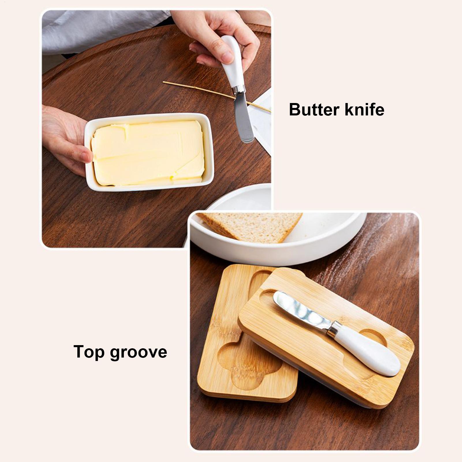 버터 접시 세라믹 버터 컨테이너 커터 포함 카운터 밀폐 - Kitchen Baking Counter 리뷰 및 가격