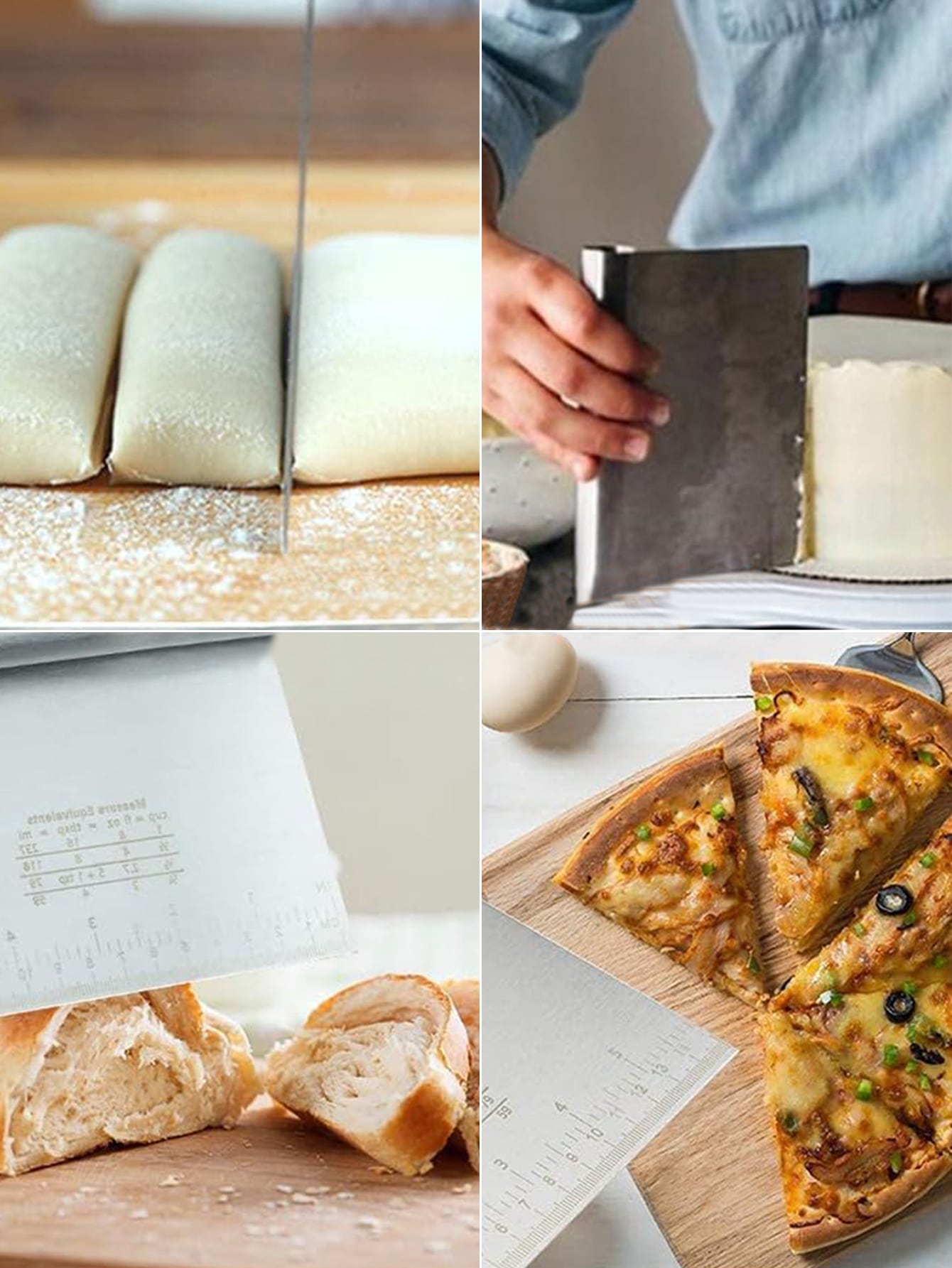 반죽 페이스트리 벤치 커터 스크레이퍼, 스테인리스 스틸 - Baking Kitchen Diy 리뷰 및 가격